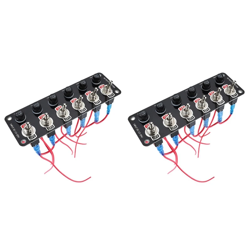 

A48P-2X 12/24V Car Panel Multi Switch Panel Switch Power Control Universal