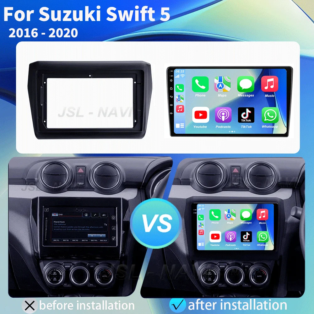 Android 16 Carplay DSP Car Radio For Suzuki Swift 2016 2017 2018 2019 2020Navigation Multimedia Player Accessories Screen