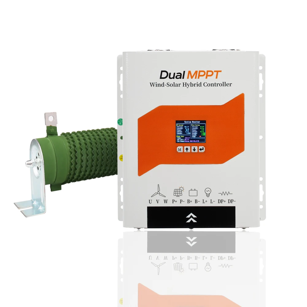 بولندا تسليم سريع 6KW المزدوج MPPT نظام هجين لطاقة الرياح شحن جهاز التحكم بالطاقة الشمسية 12 فولت 24 فولت 48 فولت تعديل تلقائي