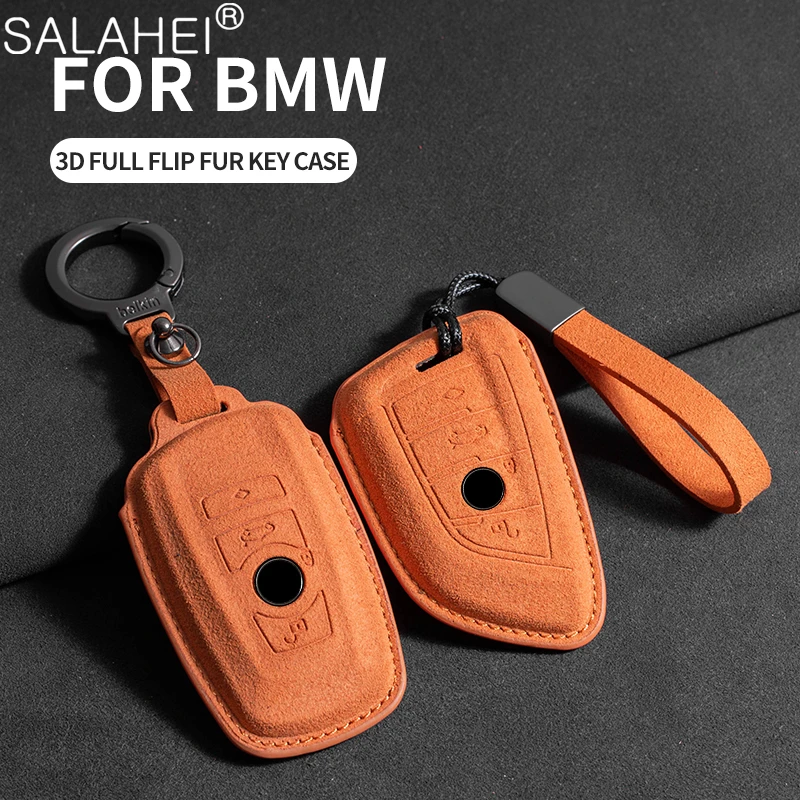 

Suede Car Key Case Cover Shell Holder For BMW X3 X5 X6 F30 F34 F10 F20 G20 G30 G01 G02 G05 G32 F15 F16 3 5 7 Series Accessories