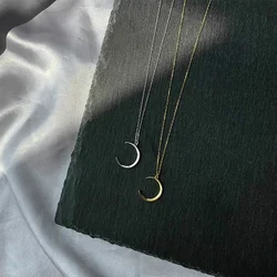 New Fashion Sweet Moon Silver Plated Jewelry Temperament Crescent Clavicle Chain Pendant Necklaces