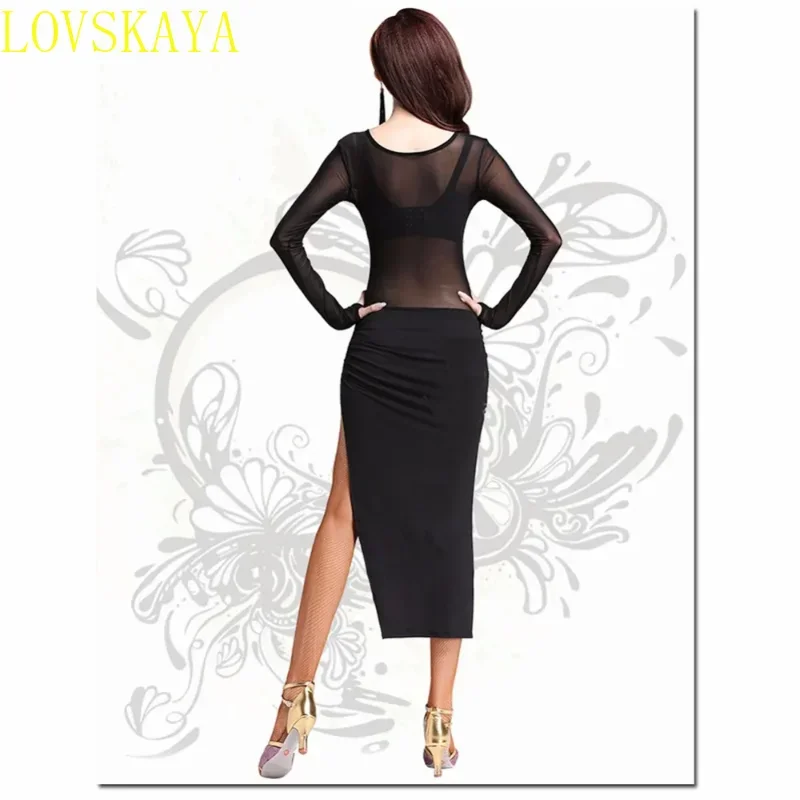 2024 New Latin Salsa Tango Dance Hall Ball Dress Dancer Tassels Clothing Adult Performance Clothing