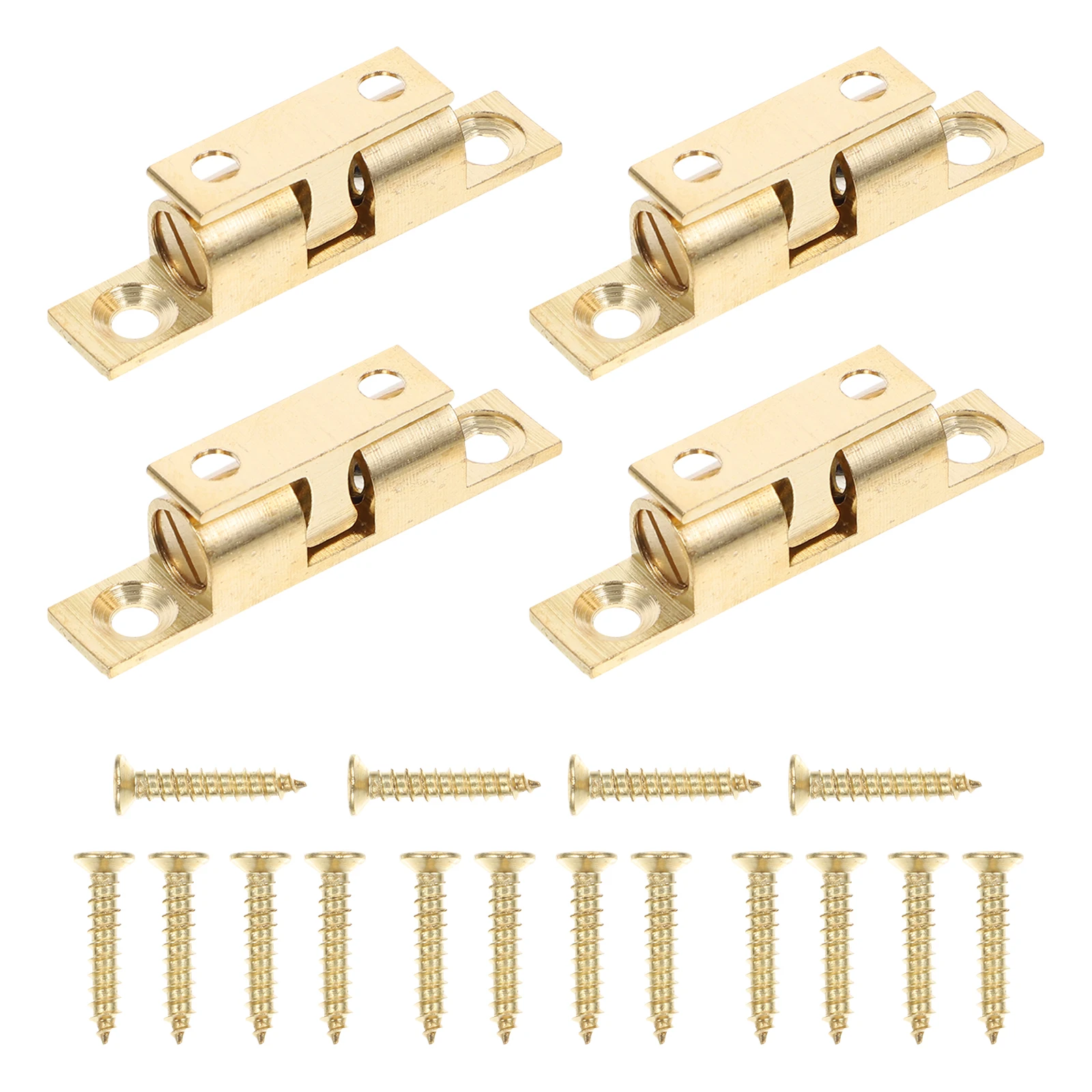 

4 Pcs Copper Bead Clamp Cabinet Tension Door Closure Ball Catches Suitable Wardrobes Cupboards Drawers Sturdy Durable Anti Rust