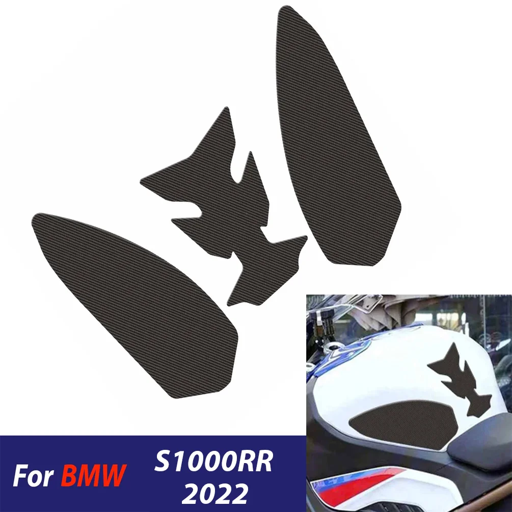 S1000R 2019 -2021 Fiber Anti Slip Fuel Tank Pads Side Gas KneeFor BMW S1000RR 2022 S1000 RR Motorcycle Grip Traction Pad