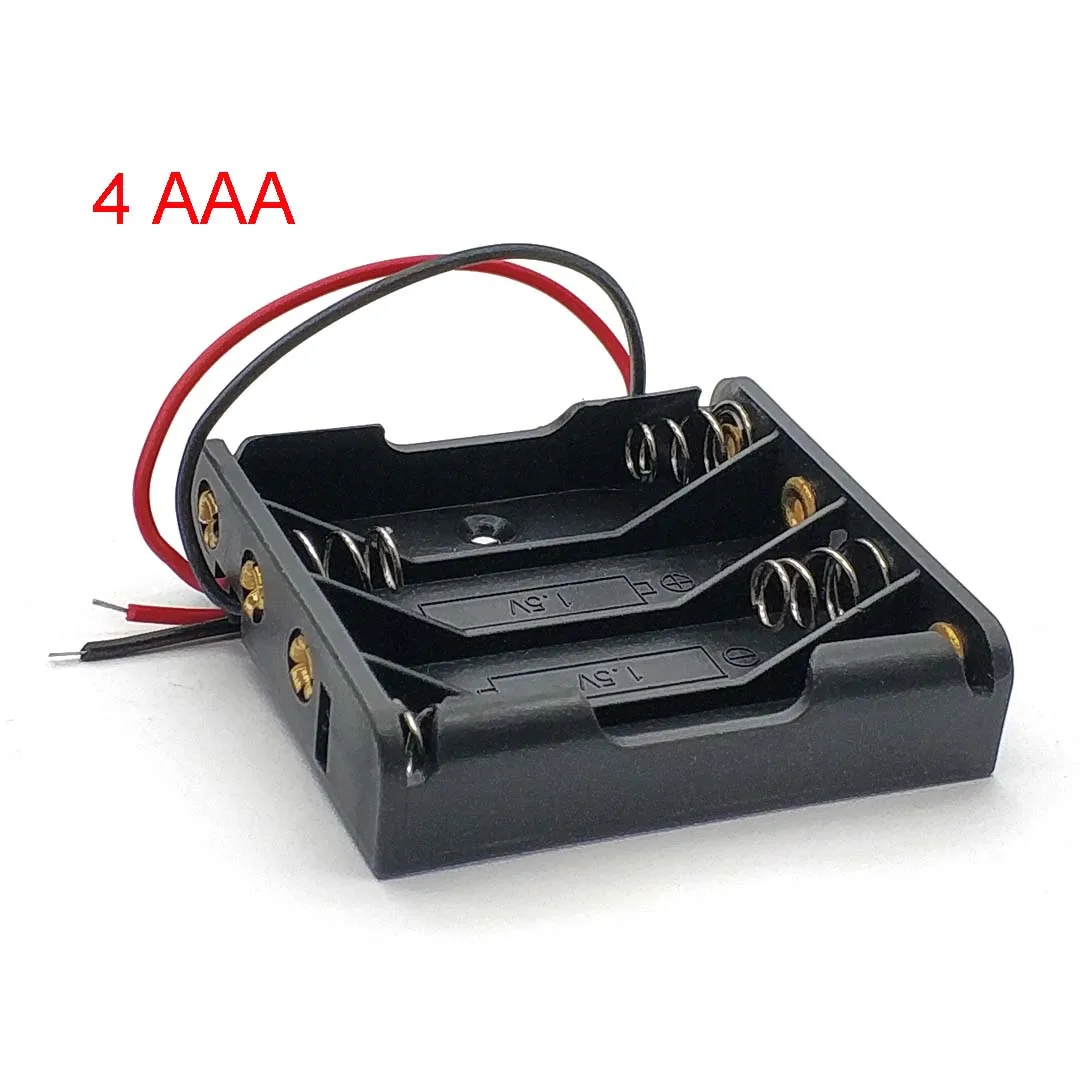 10 Stück AAA-Batteriehalter mit Kabelanschluss, 1–4 Fächer, Lötlochfreies Gehäuse für DIY-Projekte, BATTERIEN NICHT ENTHALTEN – Detail 5