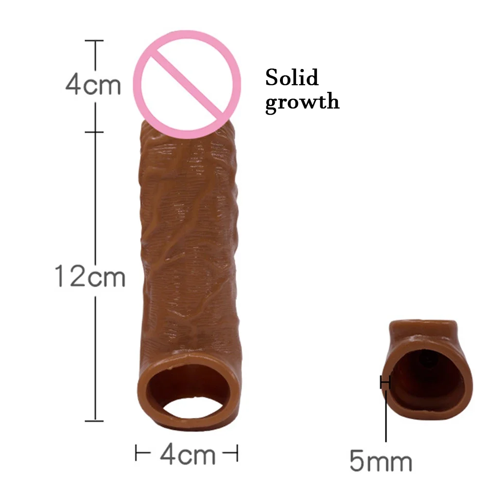 Realistic Penis Sleeve Ring Male Cock Enlargement Pump Penis Extender Condom Sex Toys For Couples Men Bdsm Bondage Gode Sex Shop