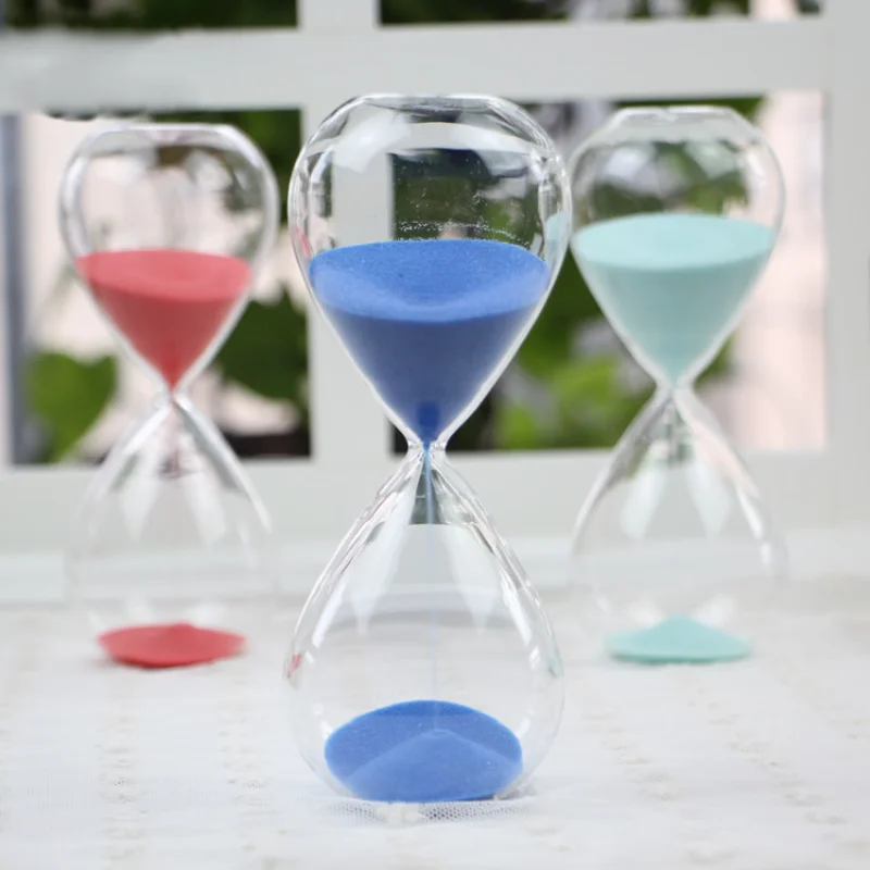 5 Minutes New Creative Hourglass Timer Desktop Decoration Clear Glass Hourglass Bookcase Room Furniture Ornaments Personal Gifts