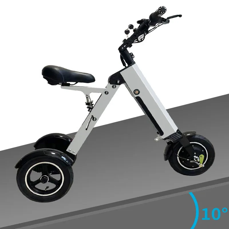 foldable electric scooter with removable battery, small ultra-light tricycle, portable mini scooter