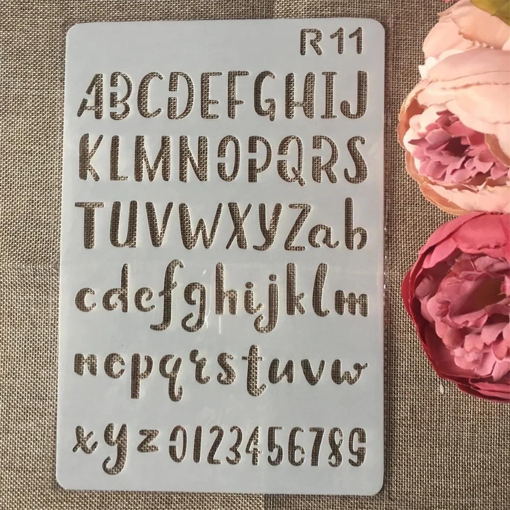 1 pz 26cm lettere dell\'alfabeto fai da te stencil stratificazione pittura Scrapbooking timbratura goffratura Decor modello di carta di carta