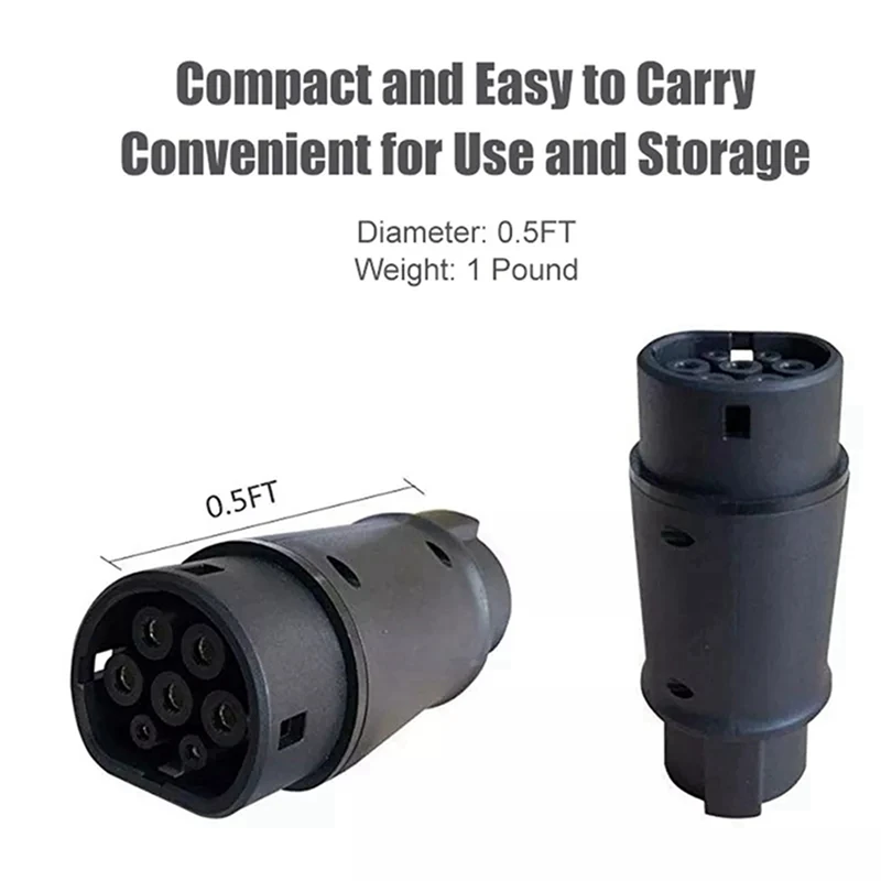 4X Evse Ev Adapter 32A J1772 Type 1 Naar Type 2 Plug Ev Adapter, elektrische Auto Voertuig Lader Opladen Connector