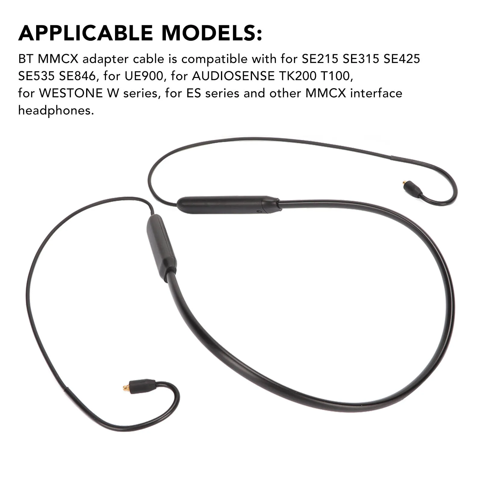 بلوتوث اللاسلكية MMCX كابل محول كفاءة MMCX بلوتوث كابل محول الكمون المنخفض ل W20 ل ES10 ل Se315 ل IE600