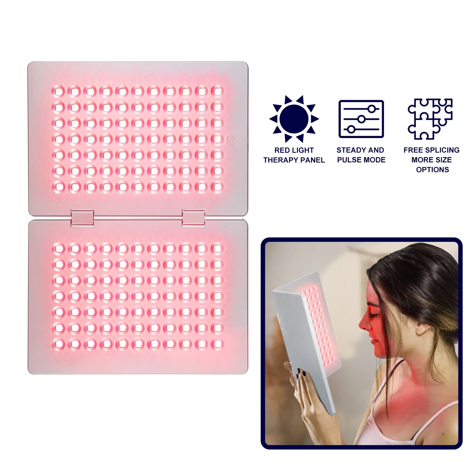 

660nm 850nm Handheld Facial Machine Infrared Light Therapy Near Infrared Red Light Therapy Panel Devices for Face