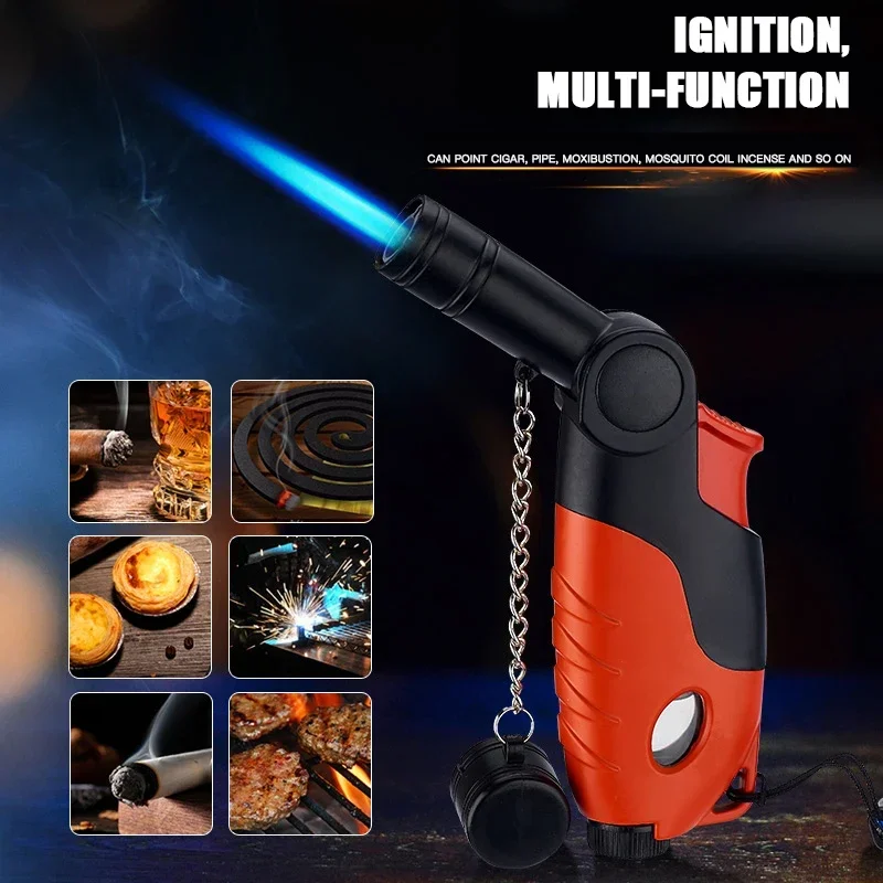 Portable Small Strong Welding Straight Jet Spray Gun Cigar Lighter Windproof Igniter MetalKitchenOutdoorMulti-purposeIgnitionGun