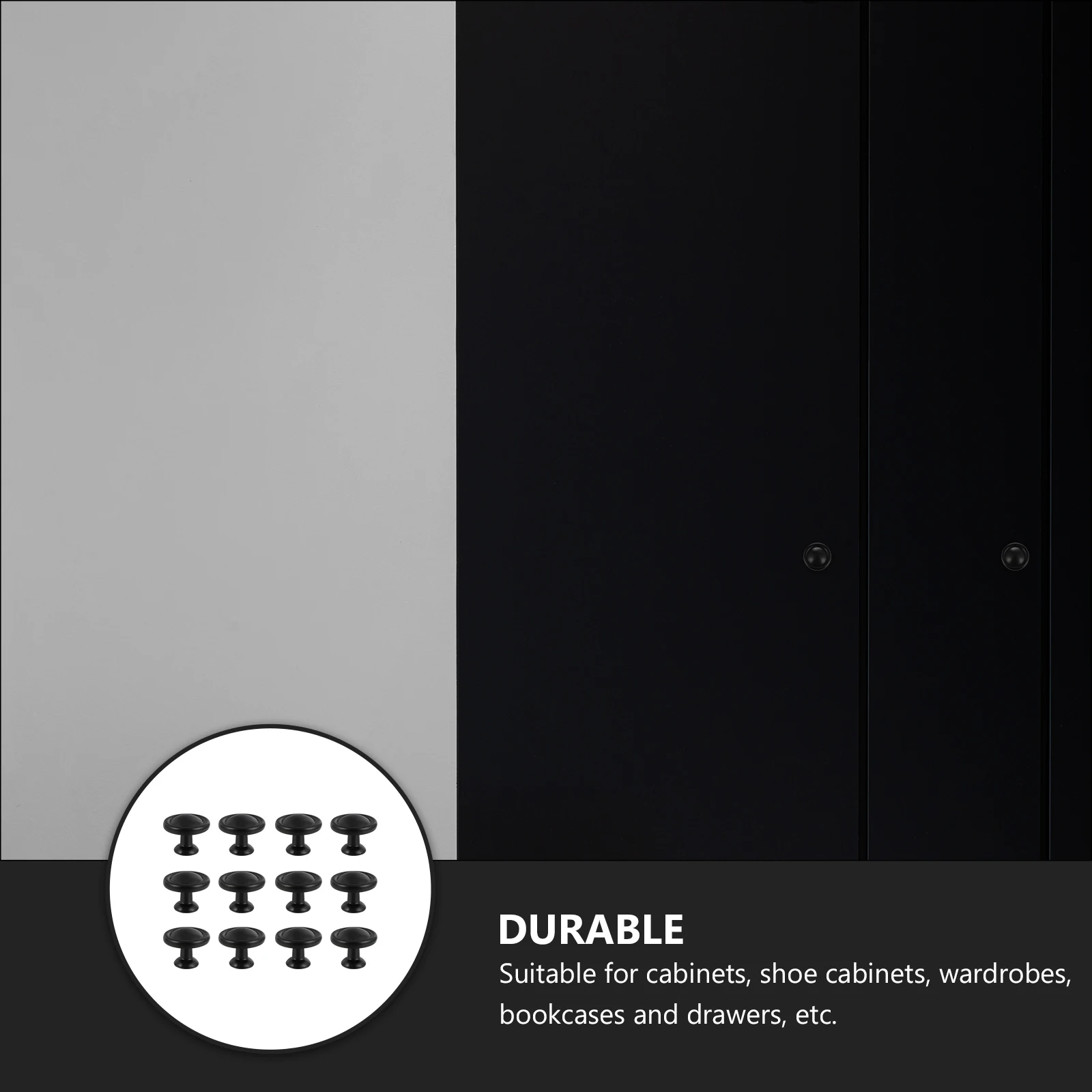 

12pcs Cabinet Aluminum Knobs Simple Round Drawer Pulls European Style Dresser Handles Multi-Functional Door Pulls For Wardrobe