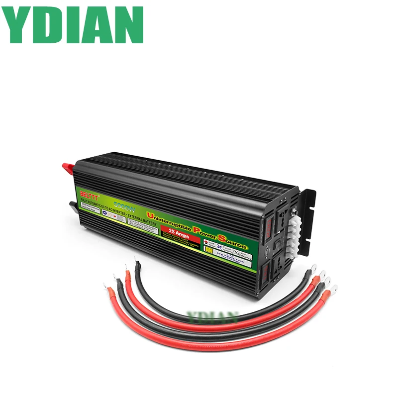 5000W Inverter DC12/24V to AC 220V 110V Car Adapter Charge Converter LED Display Modified sine wave UPS charging inverter