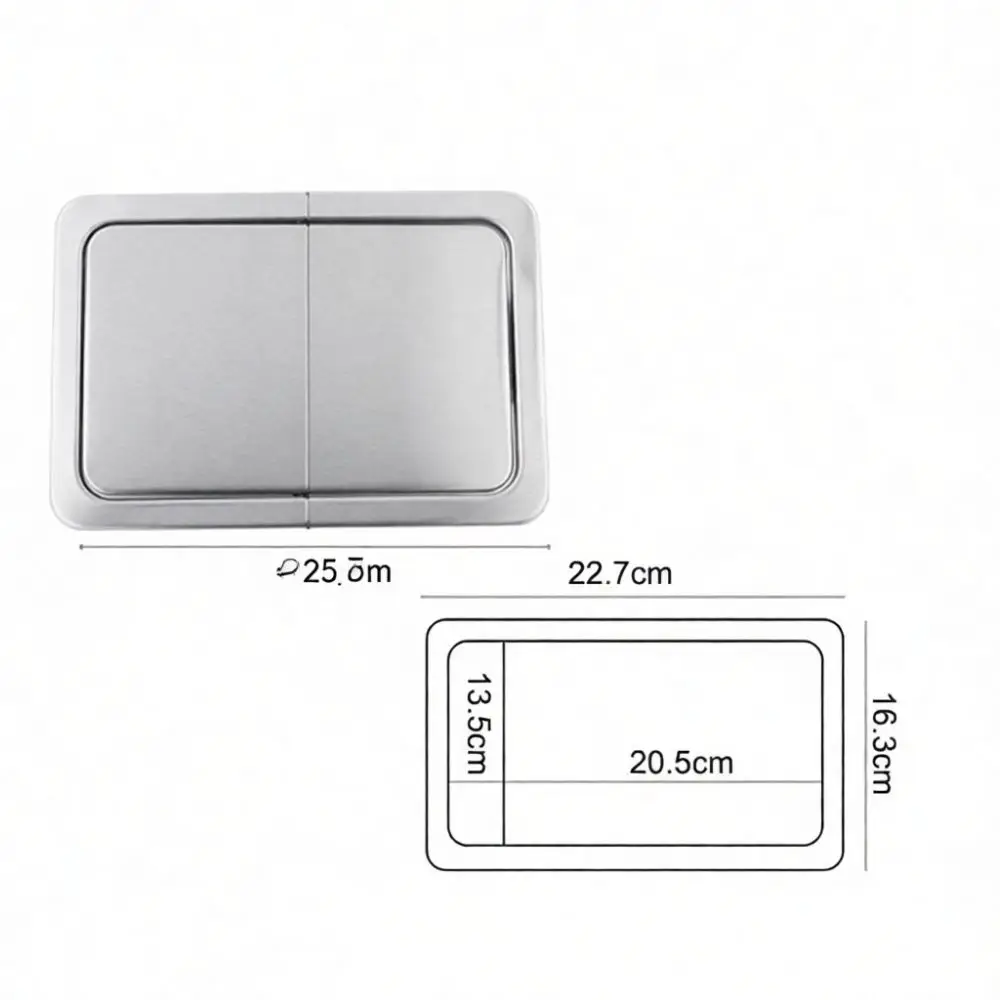 High Quality Stainless Steel kitchen Countertop Trash Lid Swing Door Garbage Bin Cover Flush Mount Waste Disposal