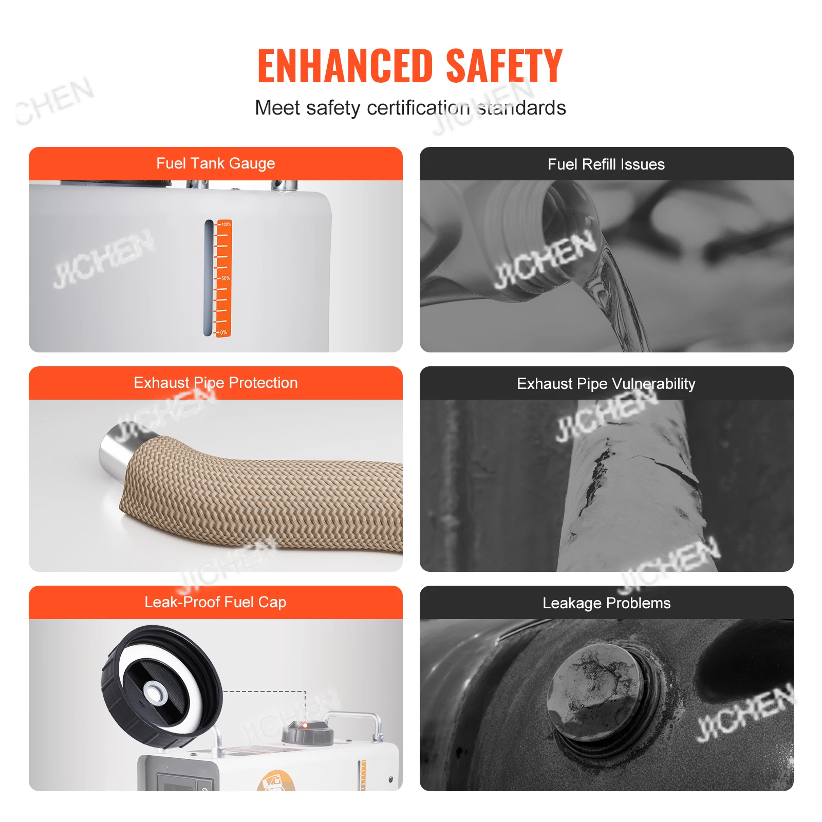 سخان ديزل 2 كيلو وات 12 فولت/24 فولت الكل في واحد سخان هواء ديزل مع شاشة عرض للتحكم عن بعد إنذار CO للمركبة والخارجية