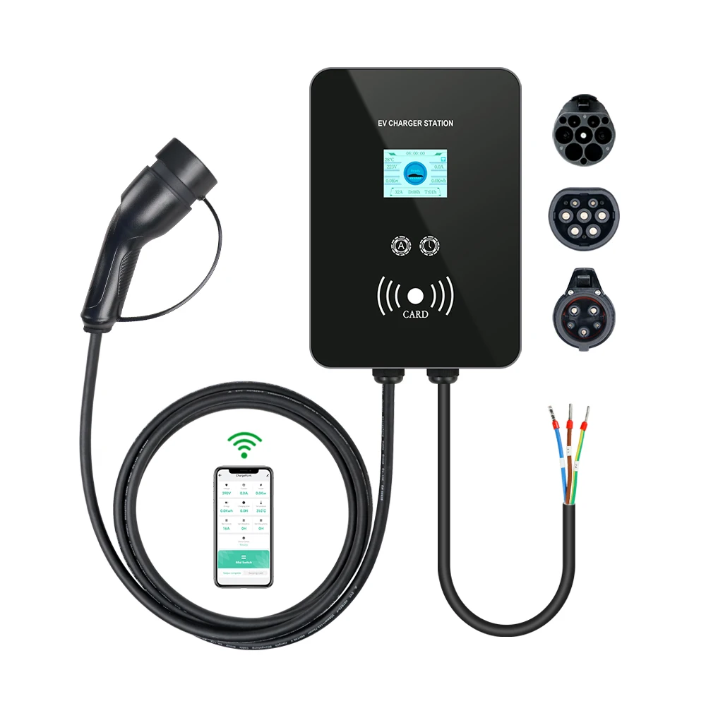 

7KW 11KW 22KW 16A 32A Type 1 Type 2 GBT ev charger car electric charging station