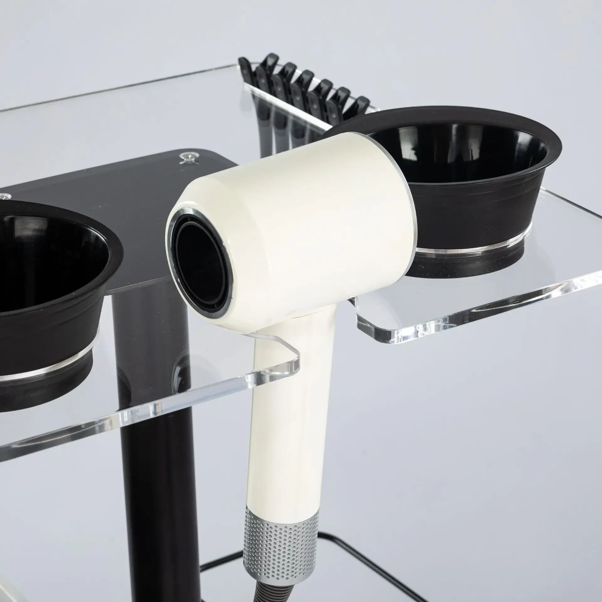 AOLIVIYA Acrylic Haircut Shop Auxiliary Tools Cart Drawer Storage Cabinet Mobile Multi Use Beauty Salon Barber Trolley