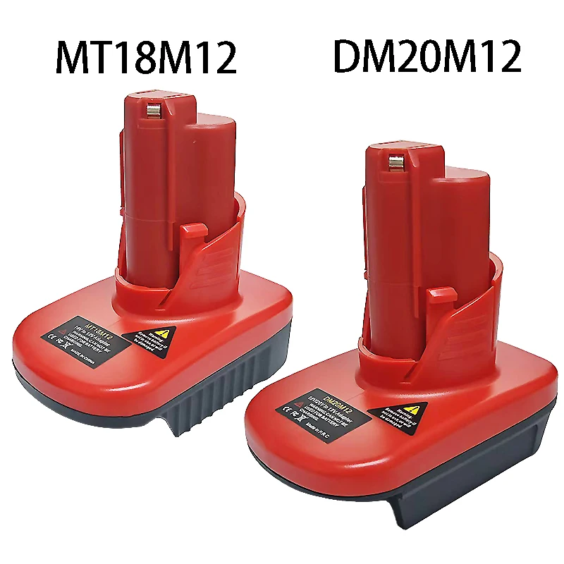 

DM20M12/MT18M12 Battery Adapter for Makita 18V Batteries Converter for DeWalt 20V Batteries for Milwaukee M12 12V Power Tool