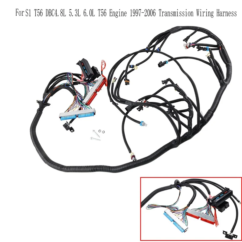 

A20K-Car Engine Wiring Harness For GM S1 T56 DBC4.8L 5.3L 6.0L T56 Engine 1997-2006 Transmission Wiring Harness
