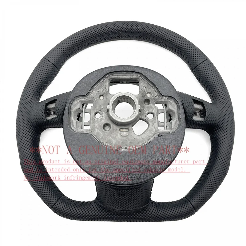 For Audi Steering Wheel Horn Cover A6 C7 S Mark Full Perforated Black Line No Paddle No Button Style Horn Shell