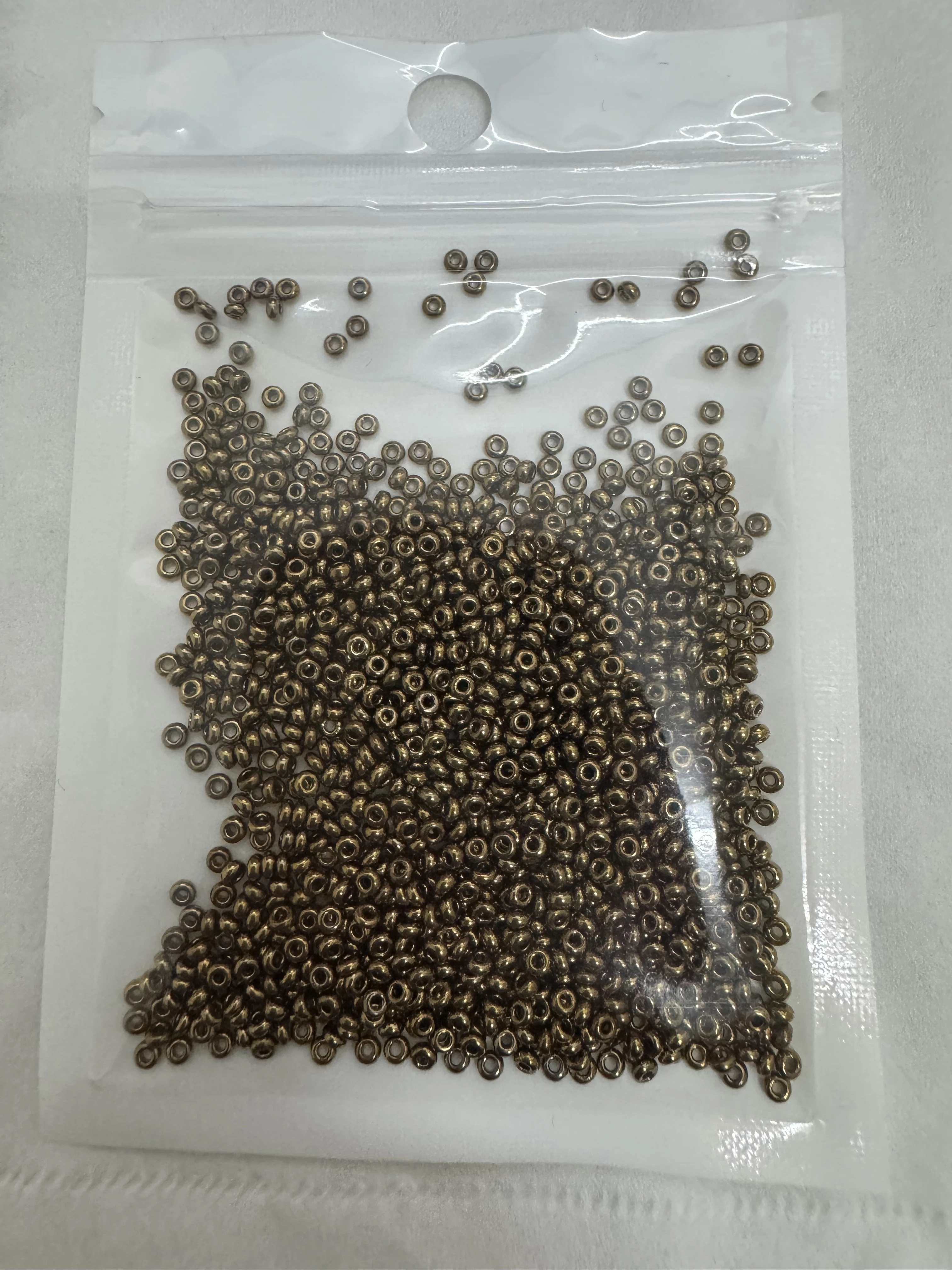 

450g 2mm super excellent electroplated metallic glass rice beads, bronze DIY handmade beads