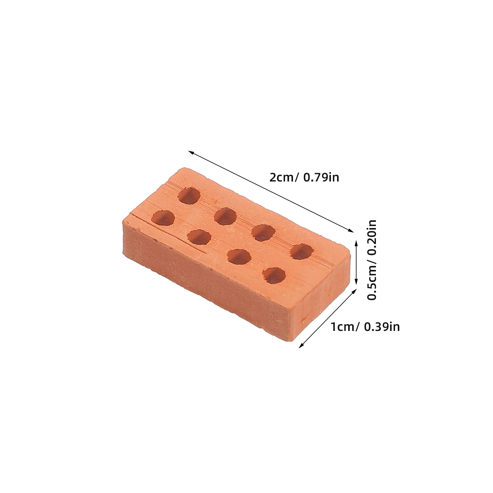 50 Pcs Mini Bricks Miniature Decor Landscaping Accessories Landscape Wall for Architectural Model outside Sand Table Decors