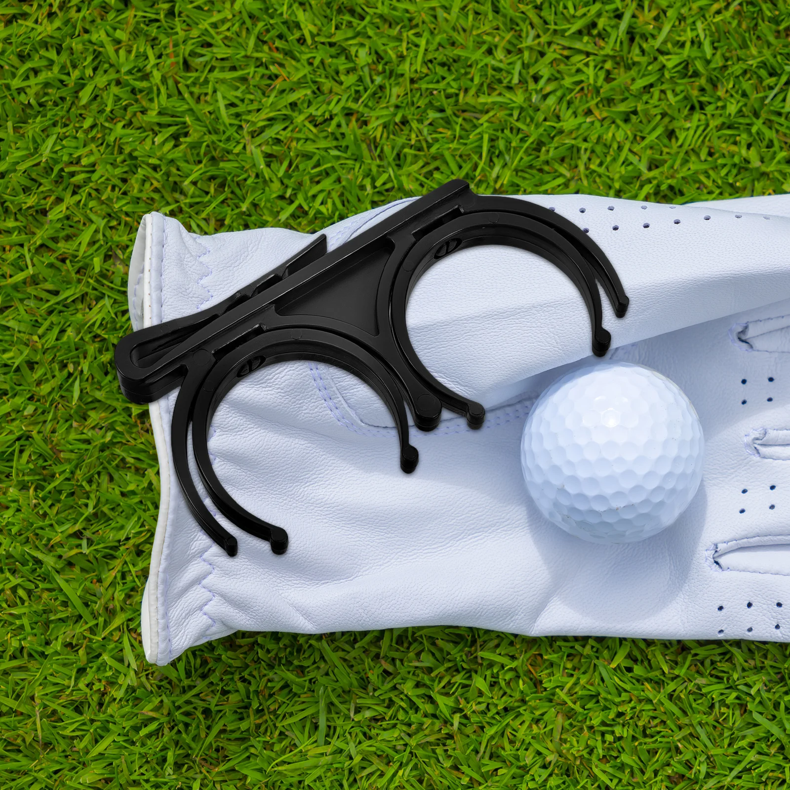 2Pcs Golf Clip Rotatable Foldable Dual Picker for Practice Golf Ball Keeper Durable Plastic