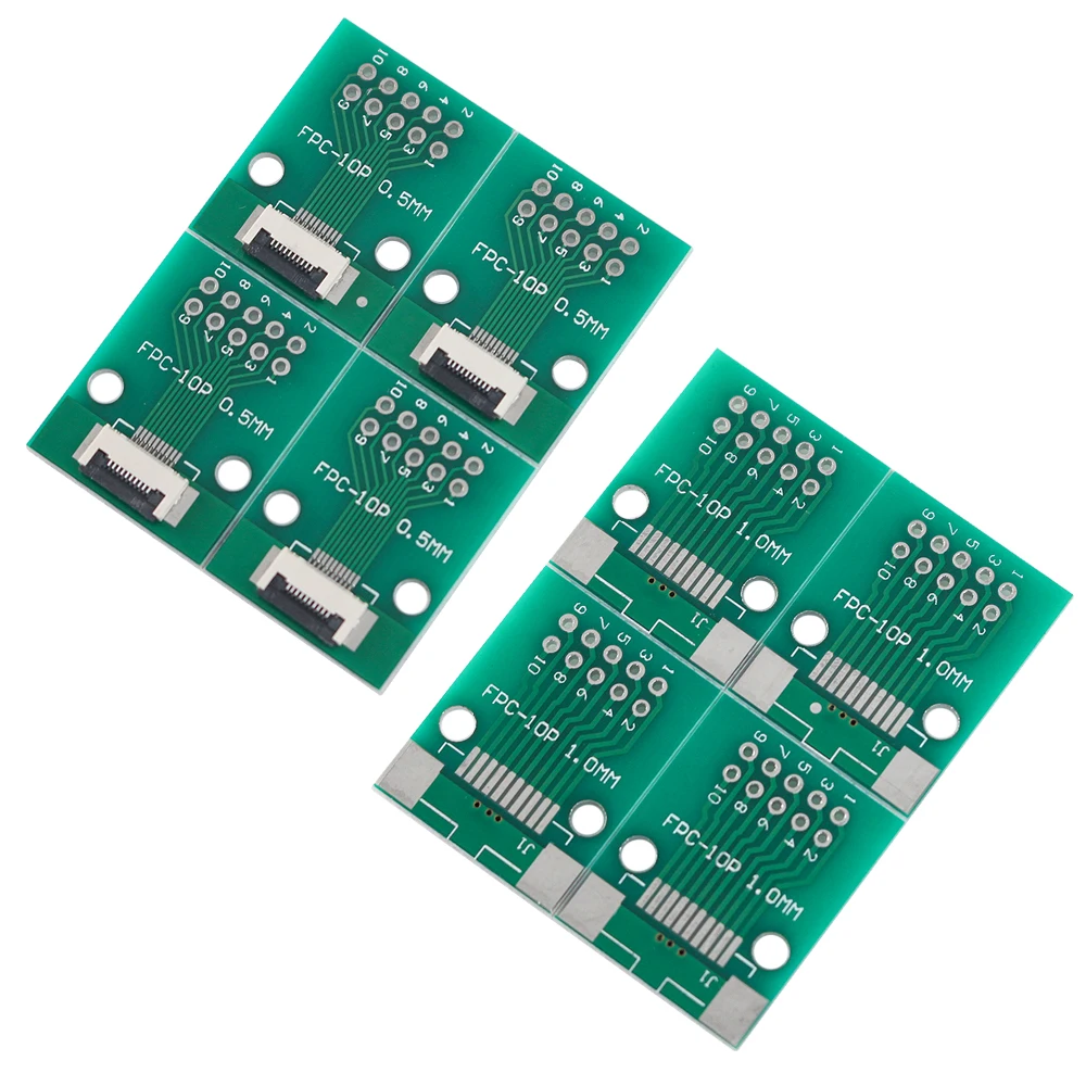 5 unids/set conector de placa PCB adaptador SMT a agujero de 2,54mm Cable FPC FFC adaptador de placa soldada placa PCB 6P 8P 10P 12P 20P 24P