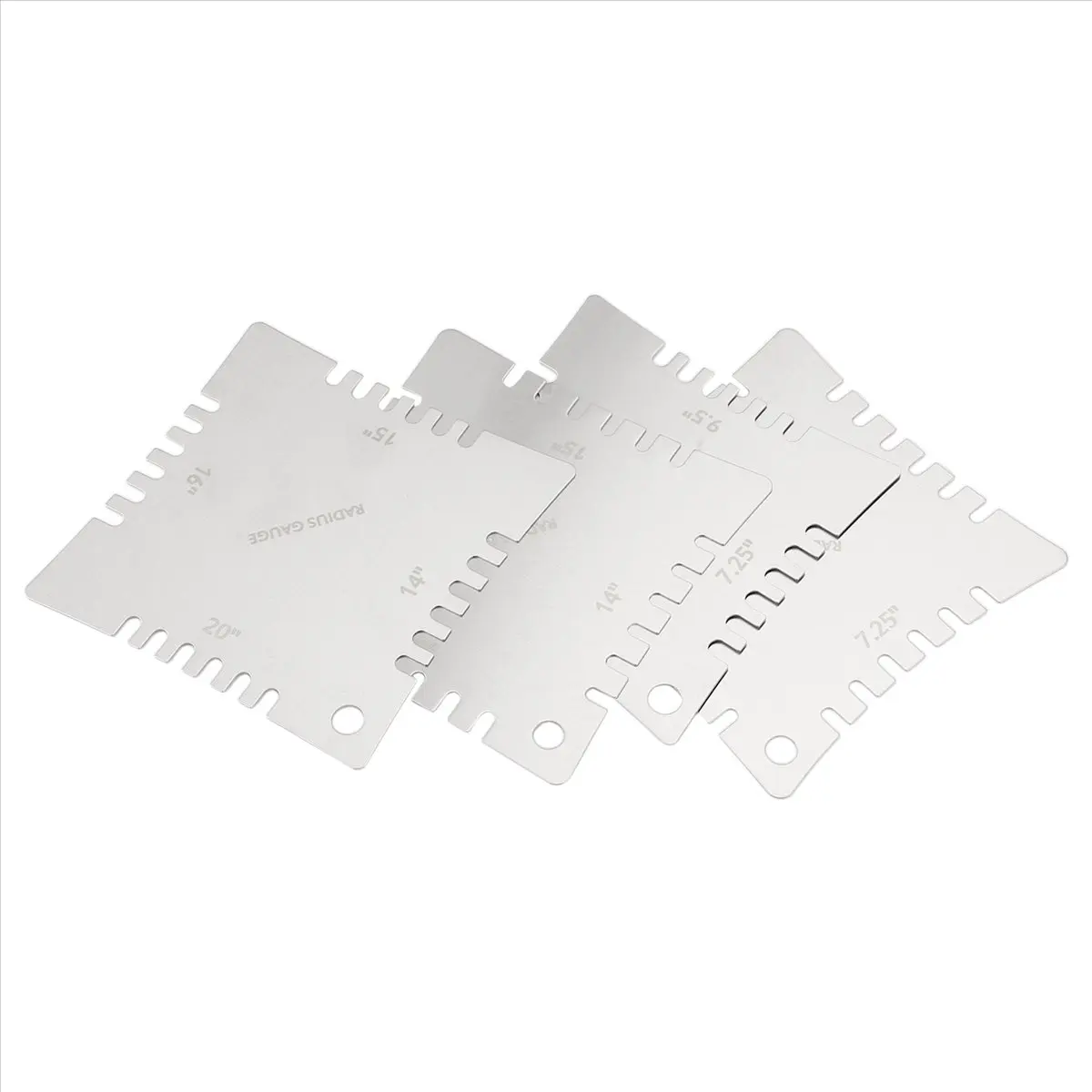 ABME New Guitar Notched Radius Gauges for Measuring Fingerboard Radius Pack Of 4pcs