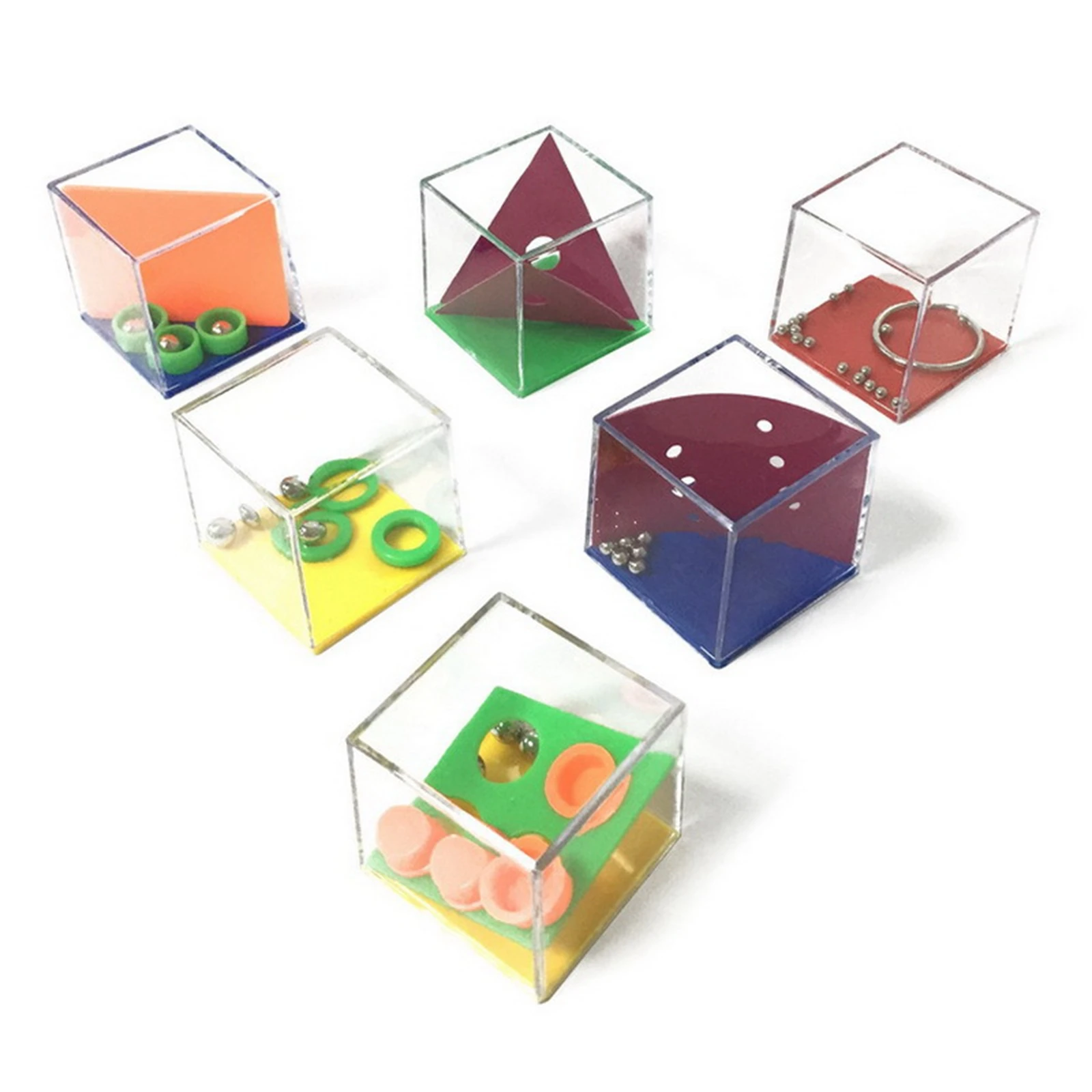 24 Pieces Maze Game Puzzle Box Gift Party Favor Supplies Fidget Puzzle Box with Steel Ball Maze Game for Kids Teens Adults