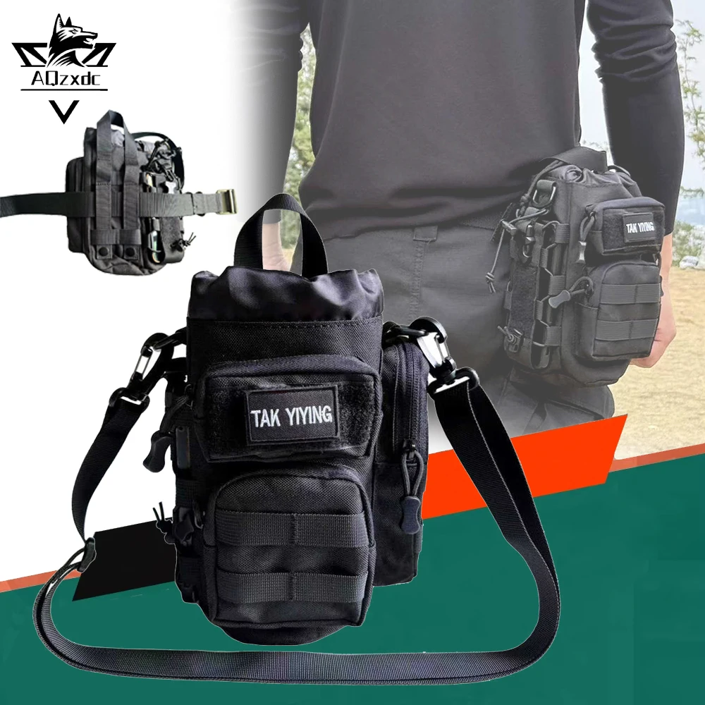 

Tactical 2L Water Bottle Bag Multi-Function Insulation Cup Pack Large-Capacity Molle Mobile Phone Waist Bag for Hunting Camping