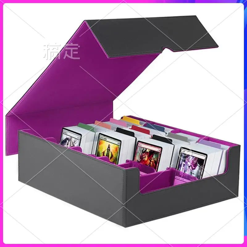 

Коробка для хранения карт AUU, чехол для колоды TCG, подходит для карт с одним рукавом емкостью 2400+ для MTG, Yugioh, TCG, торговых карт, спортивных карт