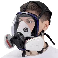 Chemical Gas Mask 6800 Dust Respirator Anti-Fog Full Face Mask Filter For Industrial Acid Gas, Welding Spray Paint Insecticide