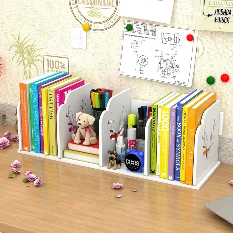 Desktop Bookshelf Student Book Stand Simple Table Shelf Children Desk Office Storage Box Cartoon Etagere Rangement Furniture