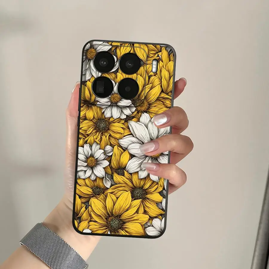 Case for Xiaomi Mi 12X 12 14 11T 11 13 Lite 12T Pro 10T Funda Phone Cover Red Rose Line Art - view 2