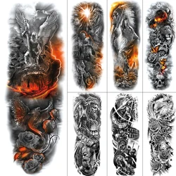 Tatuajes Temporales 3D Ares Warrior para mujeres, niñas y hombres, piernas grandes, impermeables, tatuaje falso Mars God, papel adhesivo