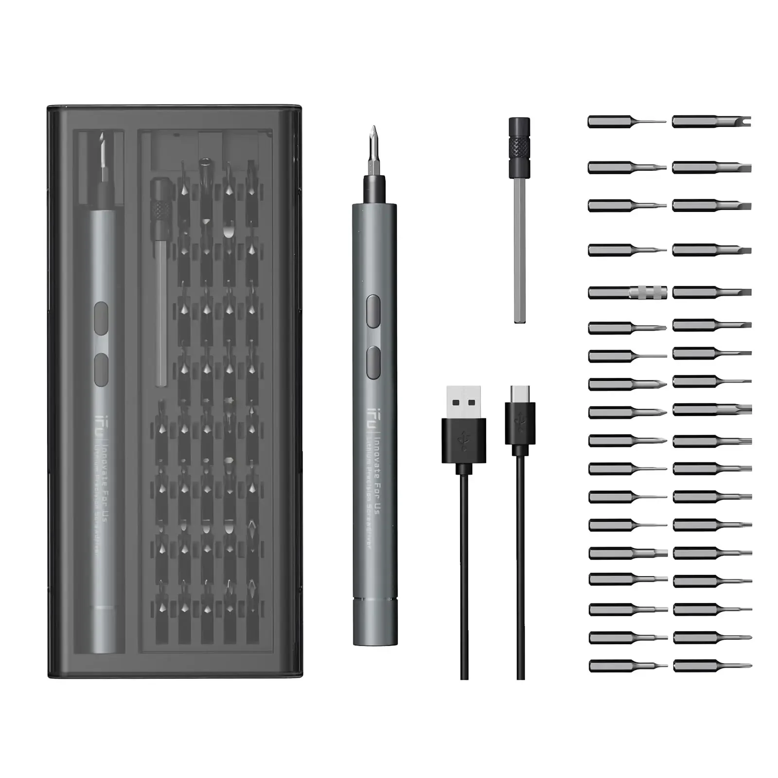 

IFu Precision Electric Screwdriver Set 42 in 1 Small Cordless Power Screwdriver with LED Light for Phone Laptop Camera Repair