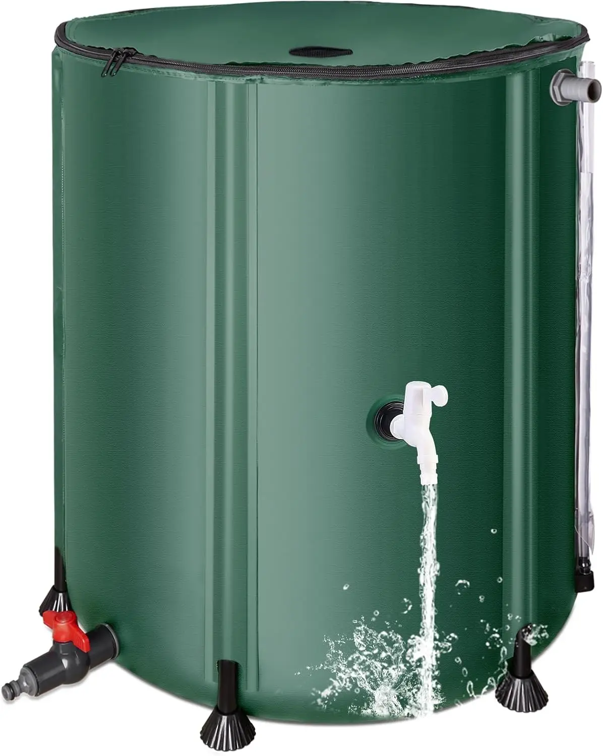 

Collapsible Rain Barrel Water Collection System 53Gallon Portable Water Storage Tank,Foldable Rainwater Collect System Downspout