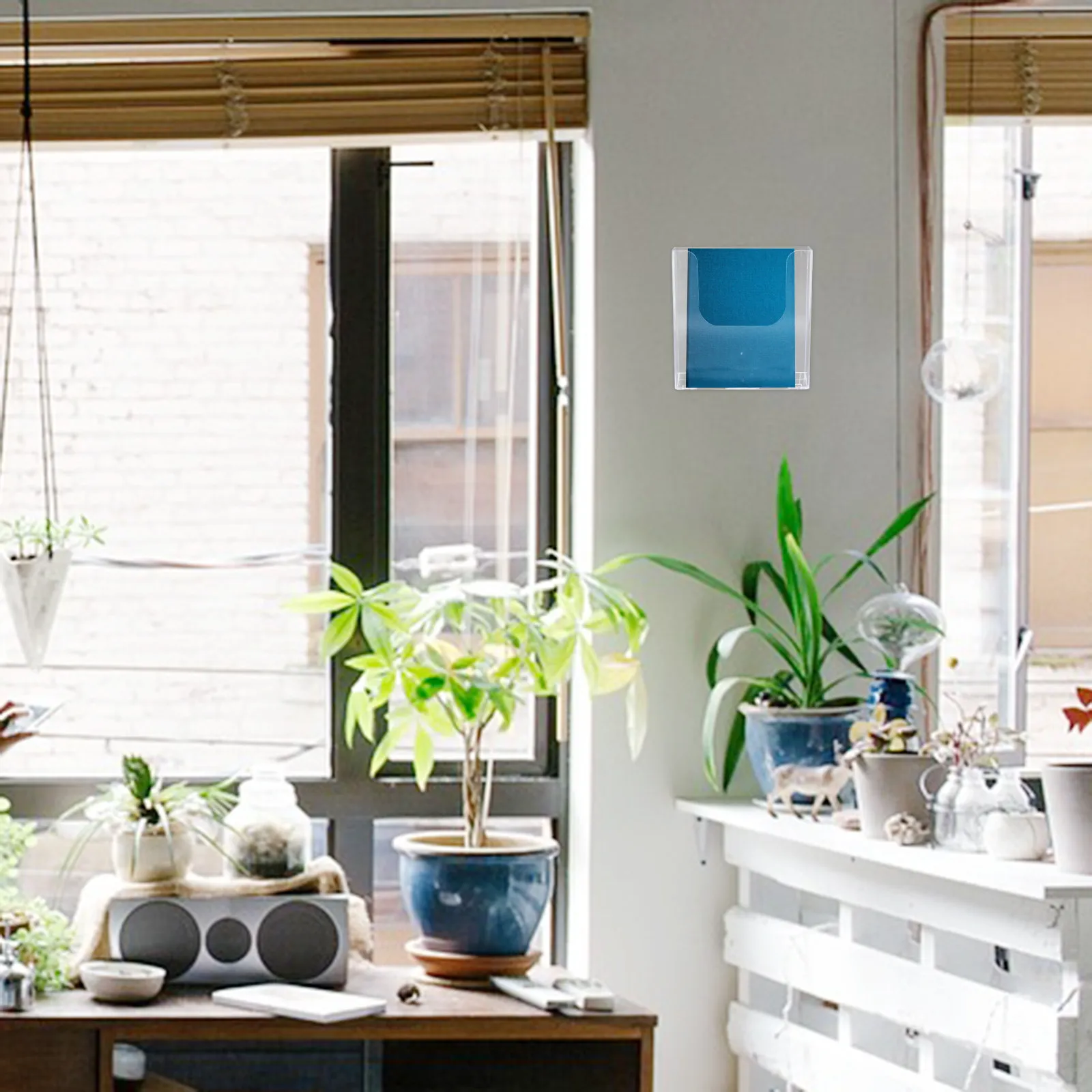 

Акриловый держатель для документов формата А5, прозрачный органайзер для файлов, настенная подставка для журналов, стеллаж для хранения на офисном столе, демонстрационная подставка