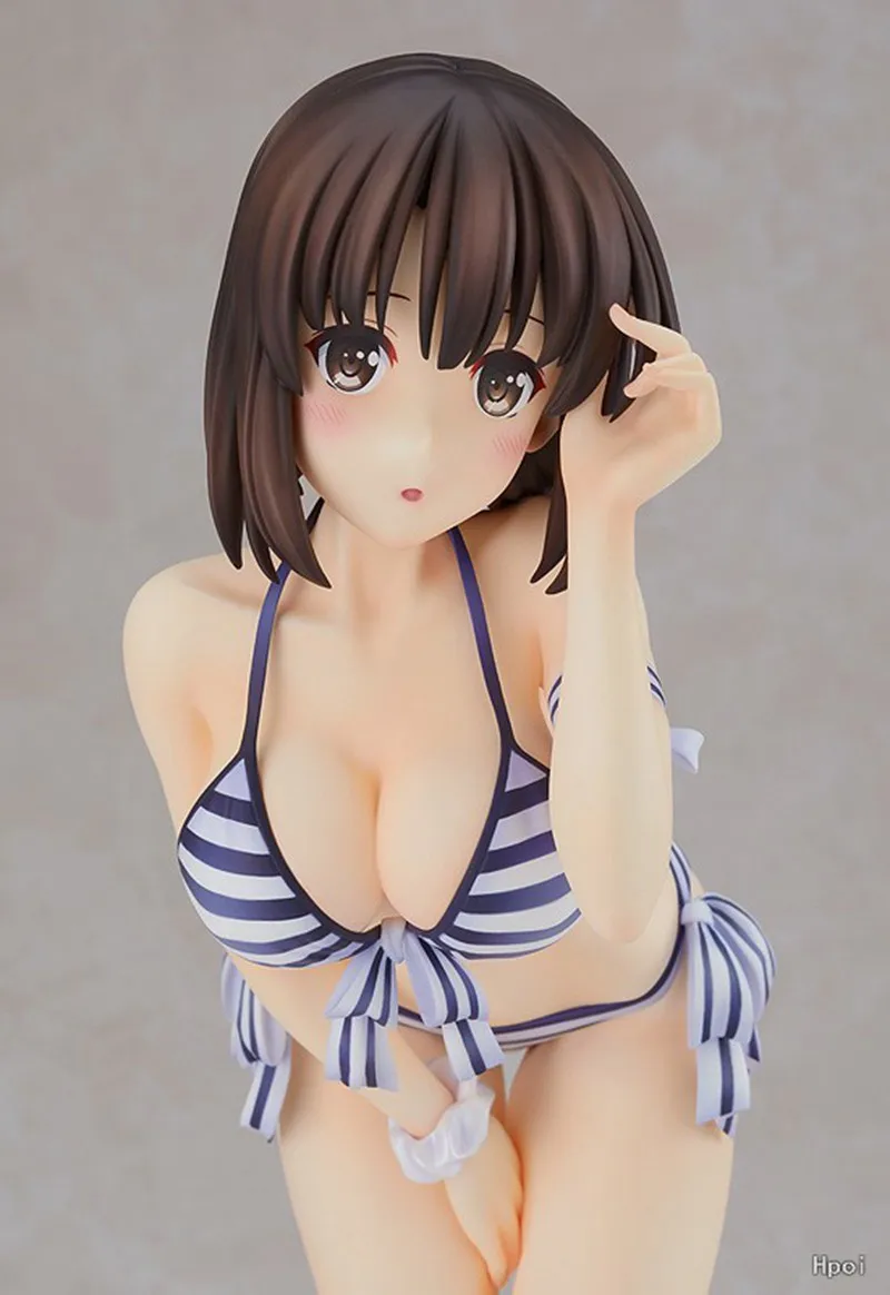19CM Anime Megumi Kato strój kąpielowy Ver rysunek Saekano jak wychować nudną dziewczynę piżama rysunek figurki zabawki modele