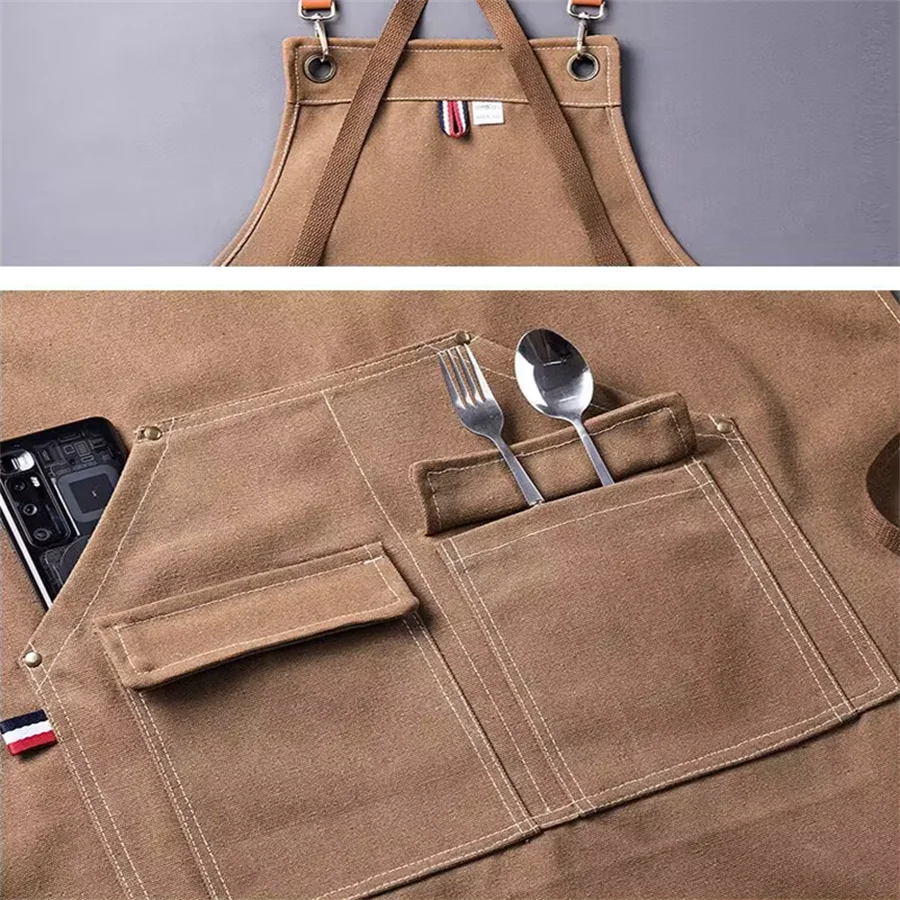 Fashion Thickening Apron Fashion Waterproof Apron For Man/Women Kitchen Apron For Grill Restaurant Work Uniform Gardening