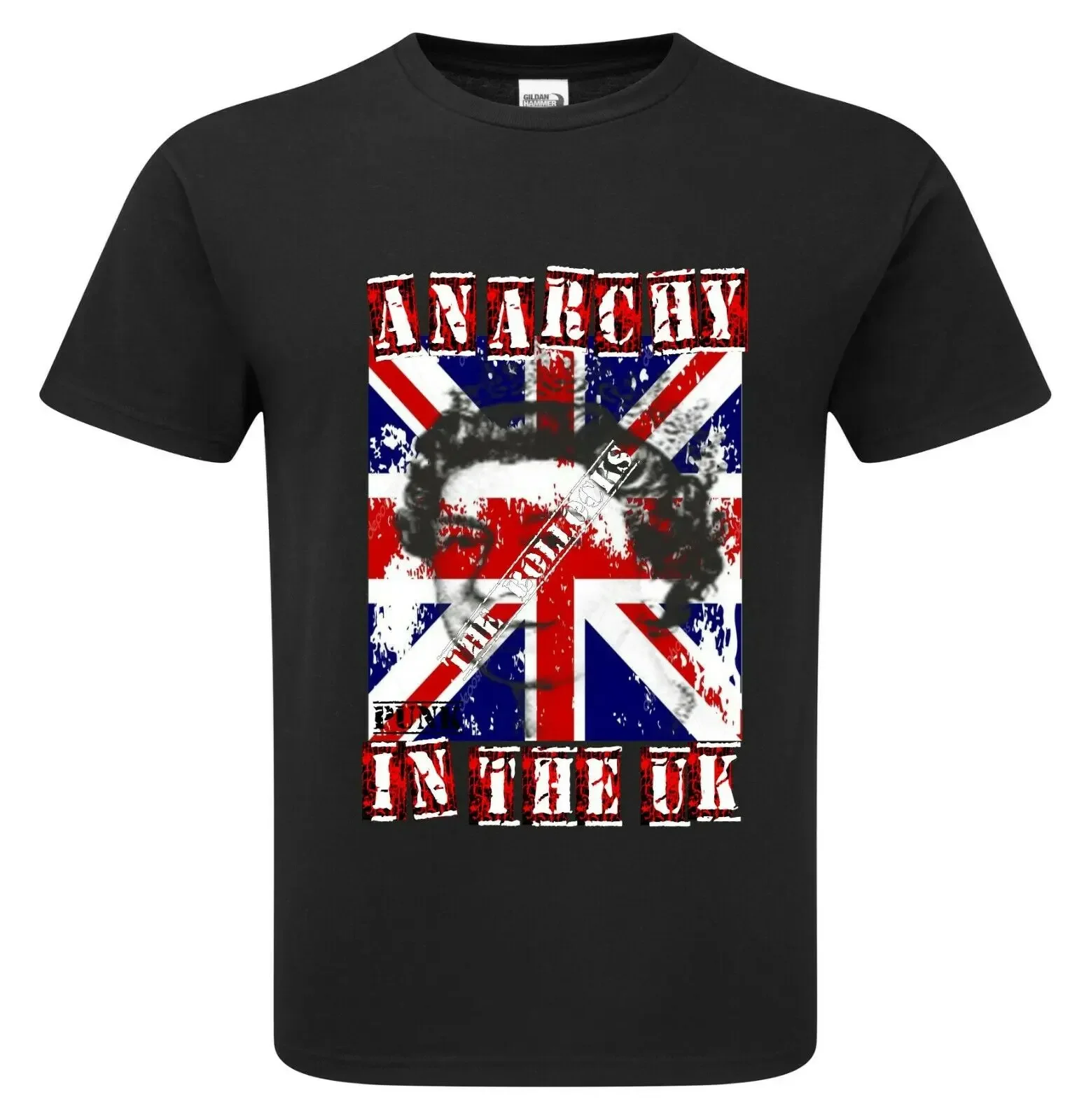 Anarchy in The UK Men's Punk Rock T-Shirt Sex Pistols Skinhead Union Jack Clash