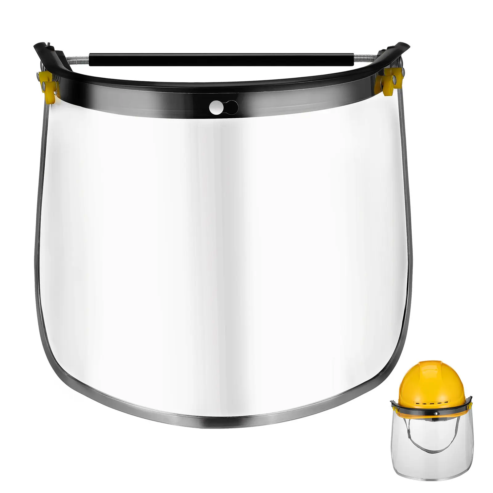 Hard Hat Face Shield Clear Transparent Anti Splash Protective Visor for Grinding Polishing Cutting