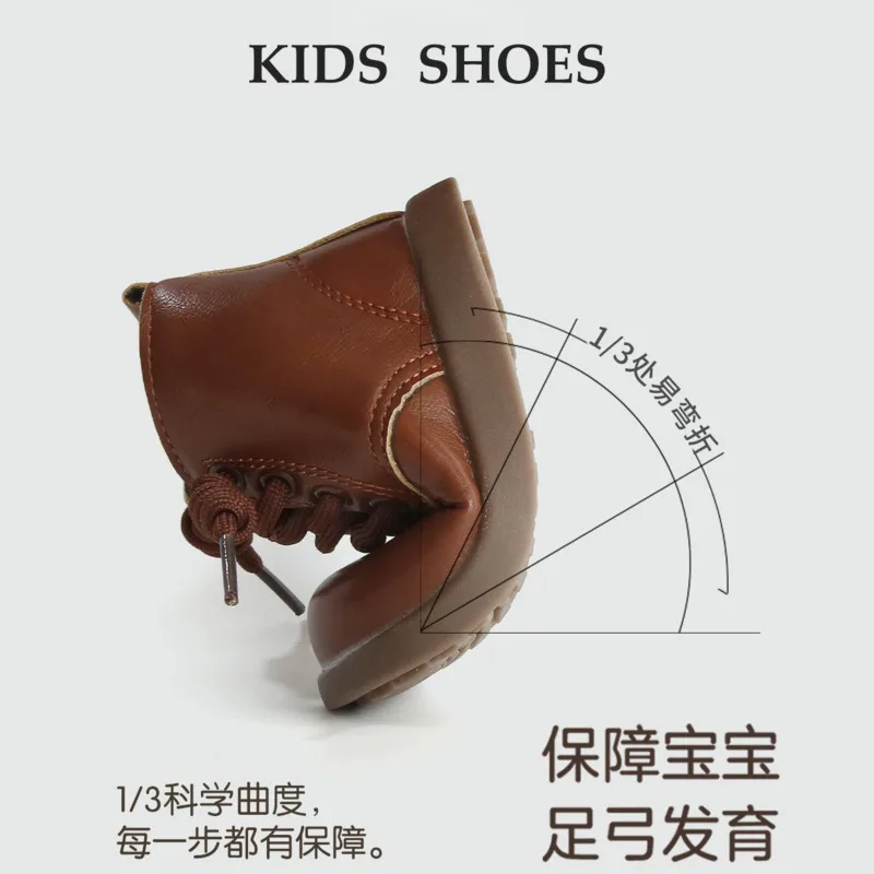 الشتاء الصلبة بو الاطفال أحذية الموضة أفخم الأحذية الدافئة للطفل بنين بنات البريدي لينة أسفل طفل الأطفال حذاء الكاحل #5