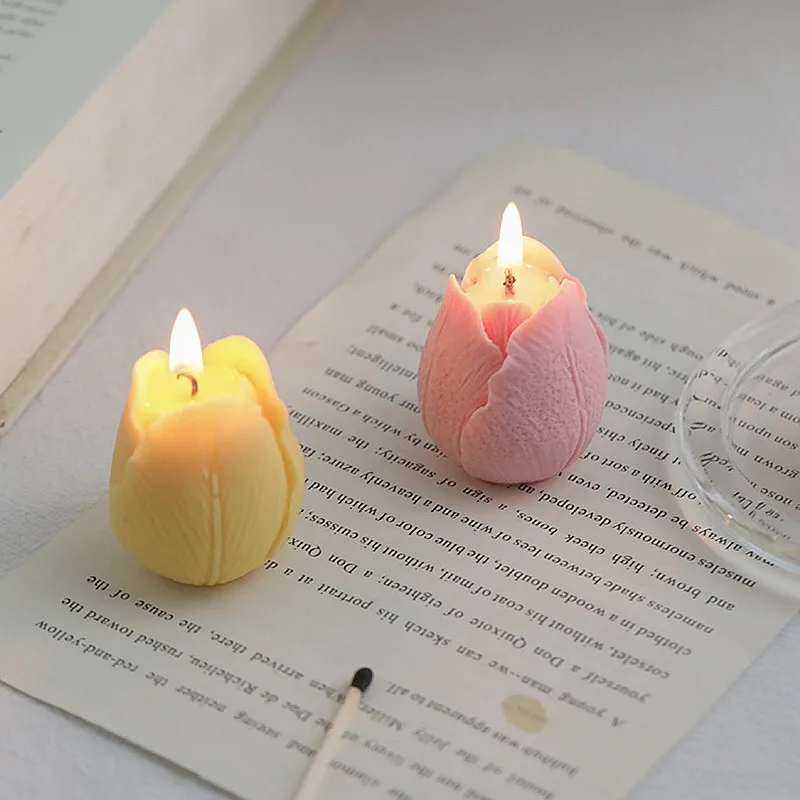 Budding Open Flowers Silicone Candle Mold Mini Flower Soap Gypsum Crafts Resin Mould DIY Chocolate Ice Cake Baking Molds view 6