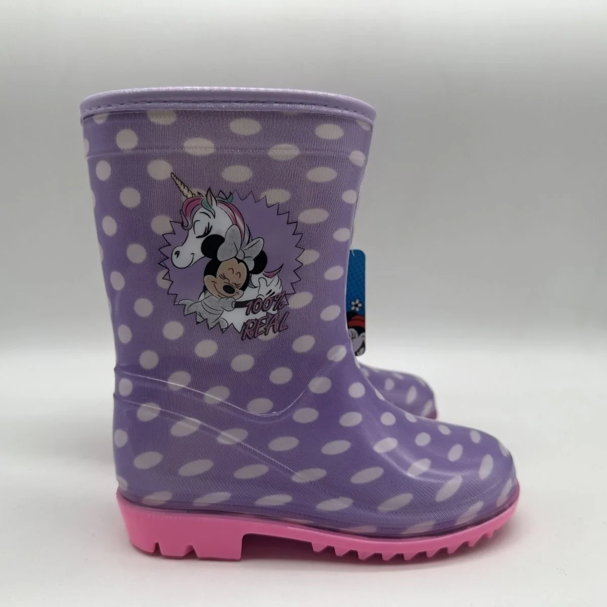 

Disney cartoon kids Minnie Mickey Mouse Rain Boots Student shoes Thickened Children's gift Non-Slip Short shoes