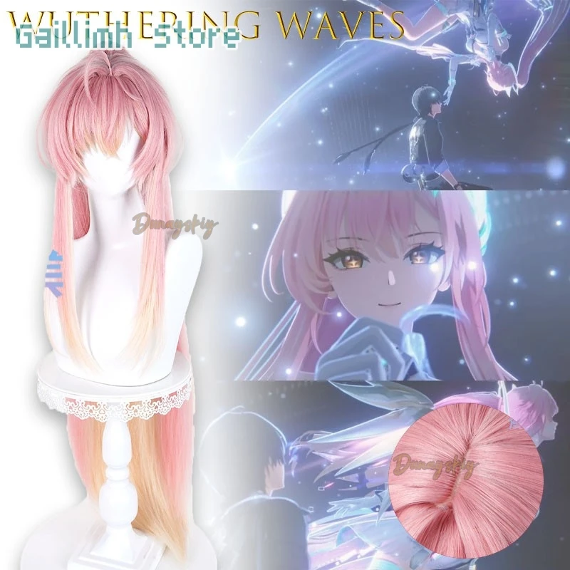 

‌ аэмищ ‌ Синтетический парик Wuthering Waves Amis с длинным хвостом, очень объемный, с имитацией кожи головы, для косплея, в наличии, быстрая доставка ‌ ‌