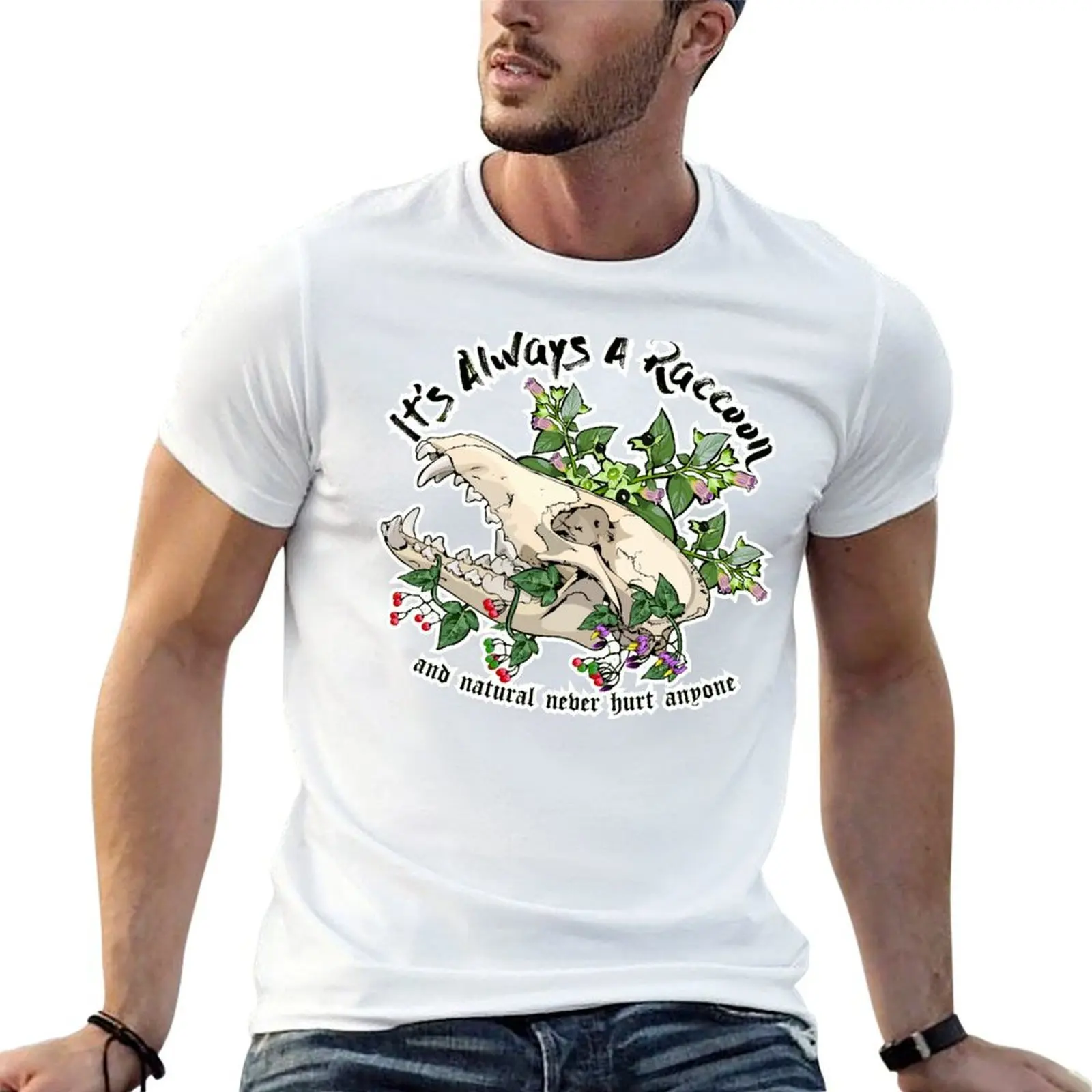 

It's Always A Raccoon with Coyote and Nightshade T-Shirt t shirt man casual t shirts designer men t shirt cotton 100% T-shirt